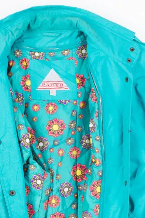 90s Bright Teal Winter Jacket