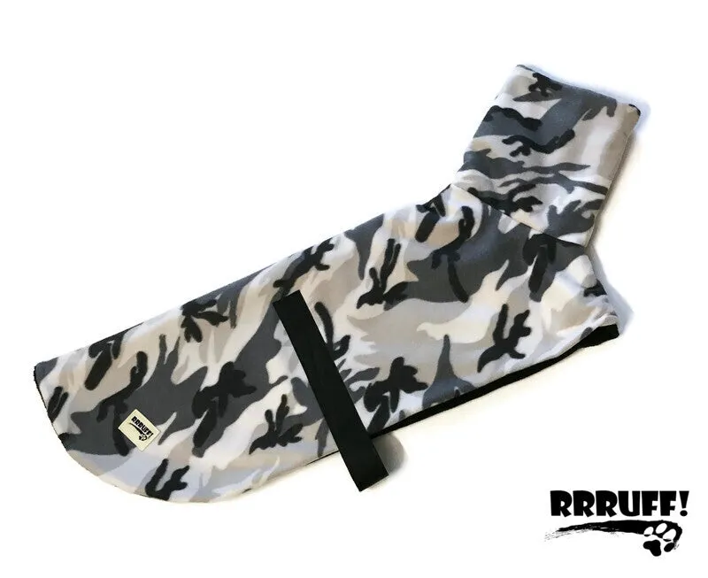 Cammo deluxe style greyhound coat camouflage double polar fleece washable