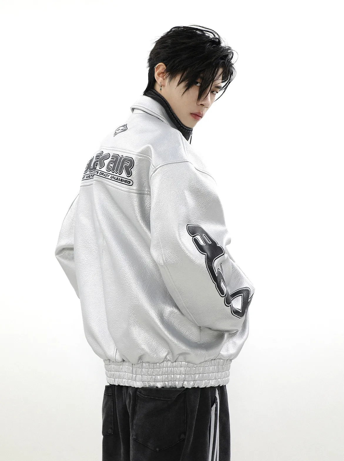 Emblematic Faux Leather Jacket