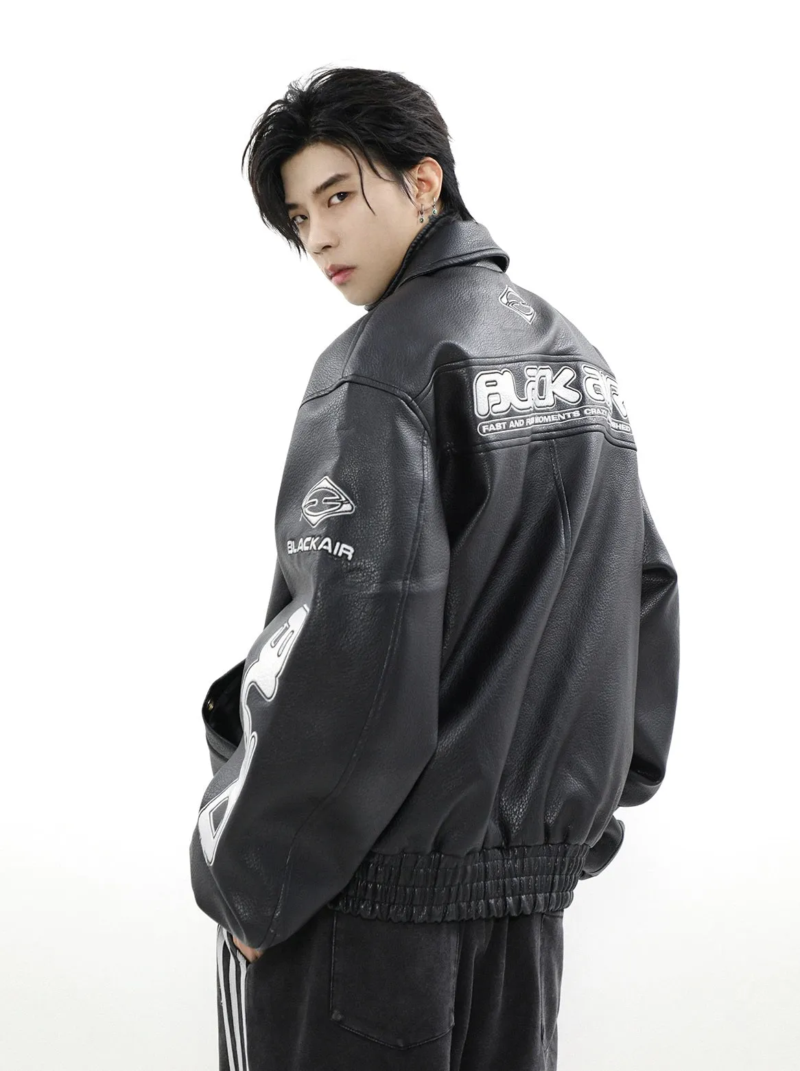 Emblematic Faux Leather Jacket