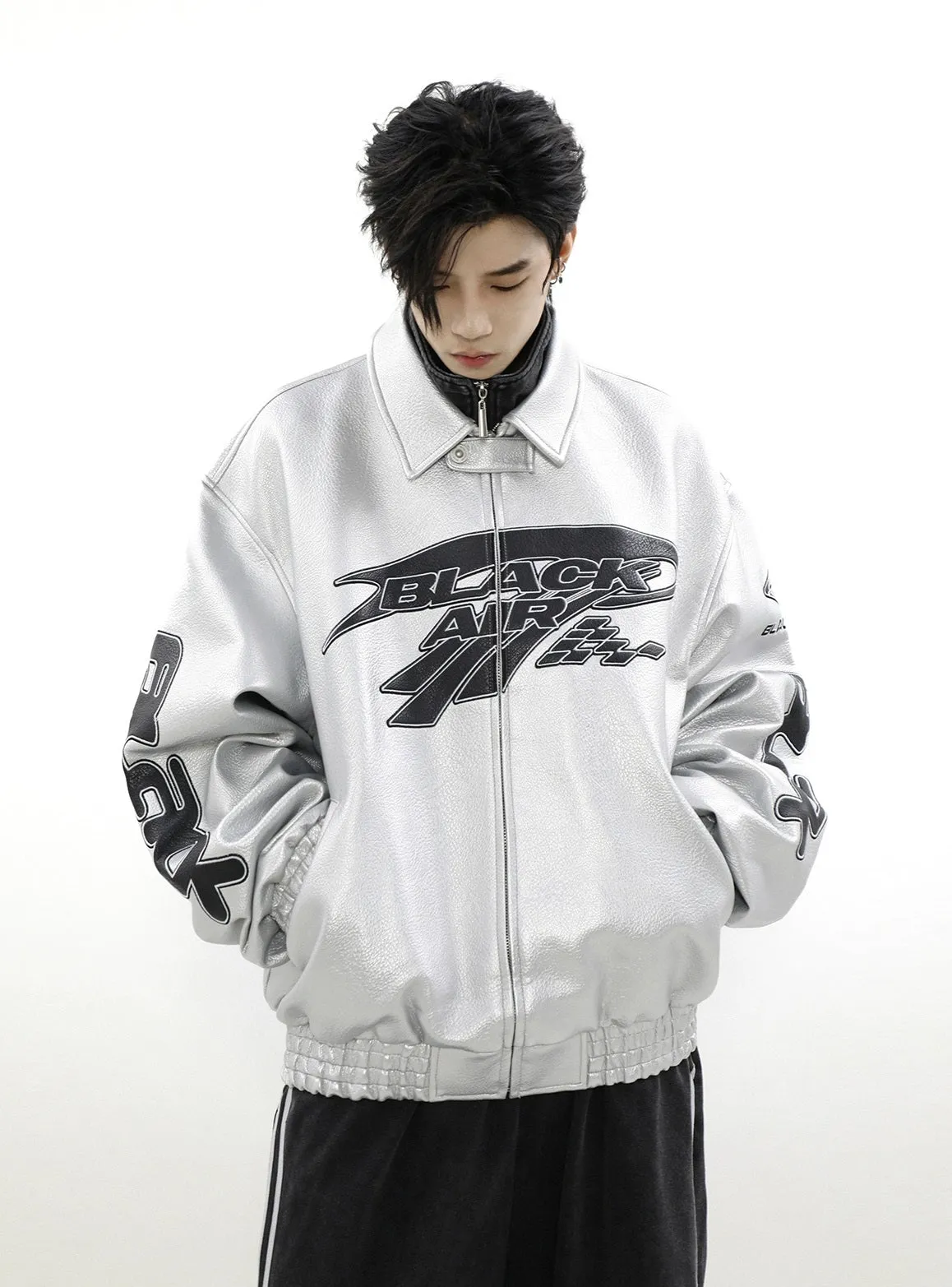 Emblematic Faux Leather Jacket