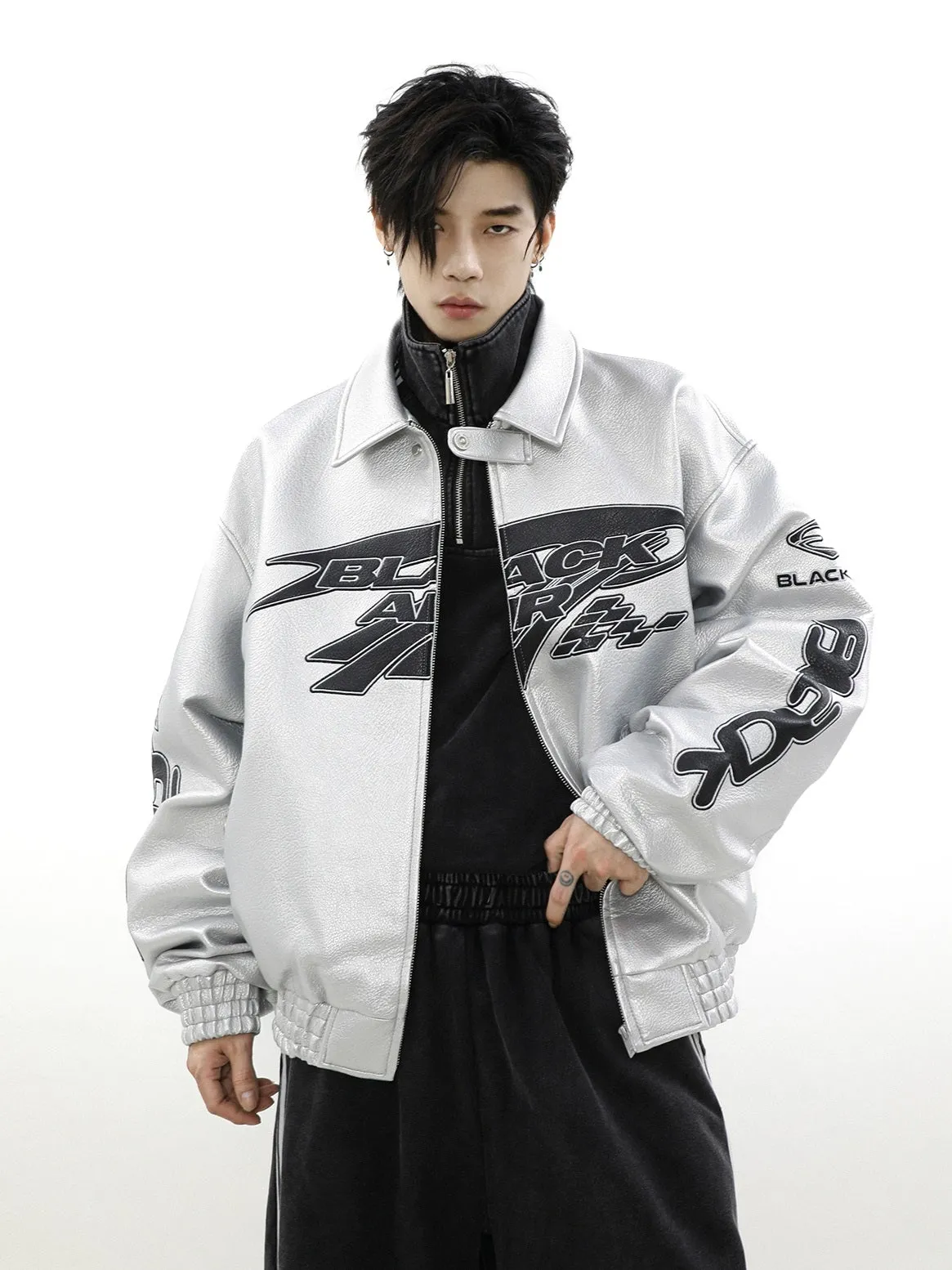 Emblematic Faux Leather Jacket