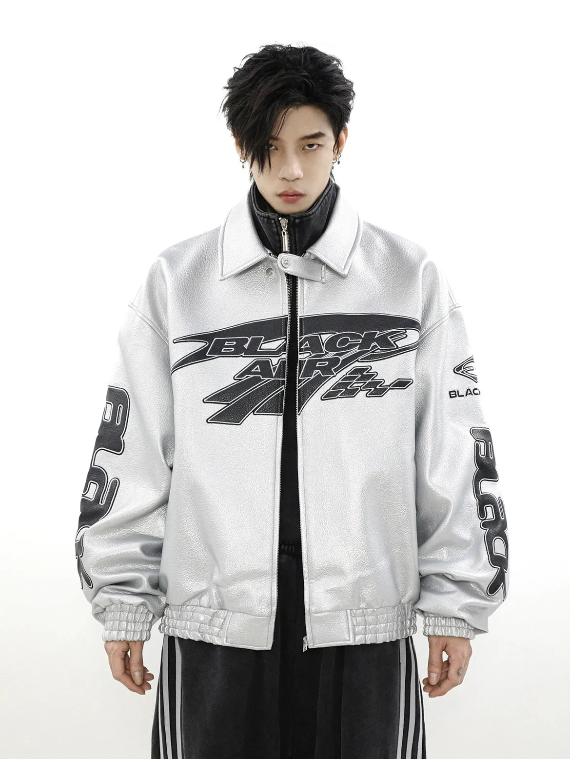 Emblematic Faux Leather Jacket